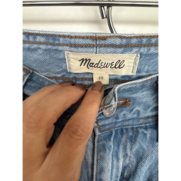 Madewell Baggy Tapered Jeans Idarose Light Wash Pleated Edition, Size 25, EUC - Picture 5 of 6